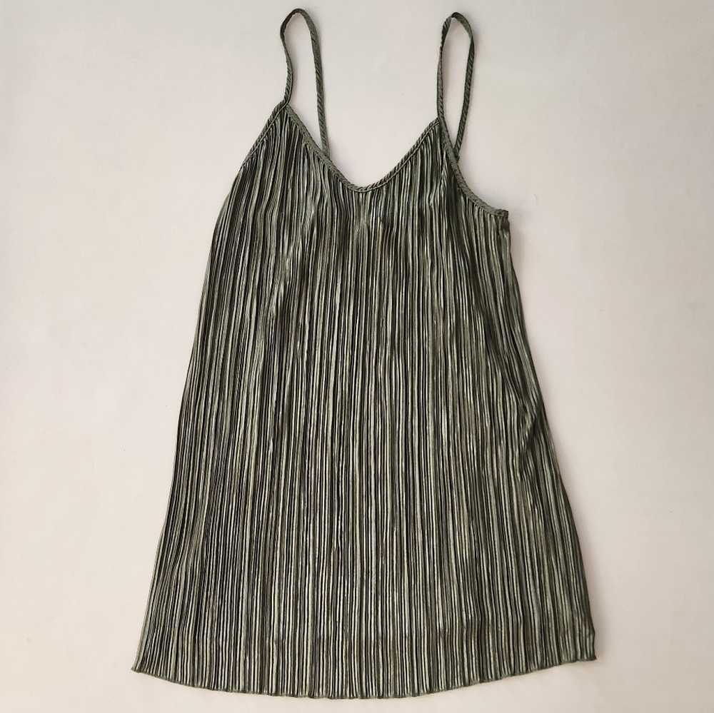 Kenneth Cole New York Pleated Spaghetti Strap Dress